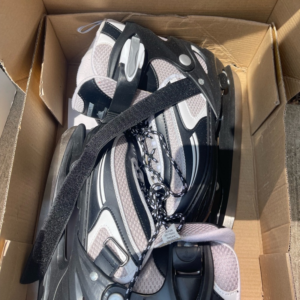 Black and White ice Skates